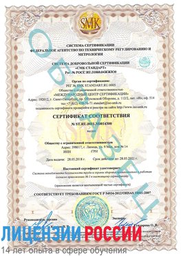 Образец сертификата соответствия Ванино Сертификат OHSAS 18001
